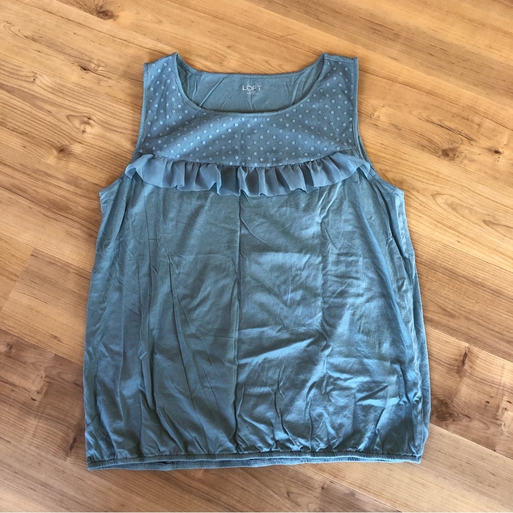 LOFT Dot Ruffle Tank - Picture 5 of 7
